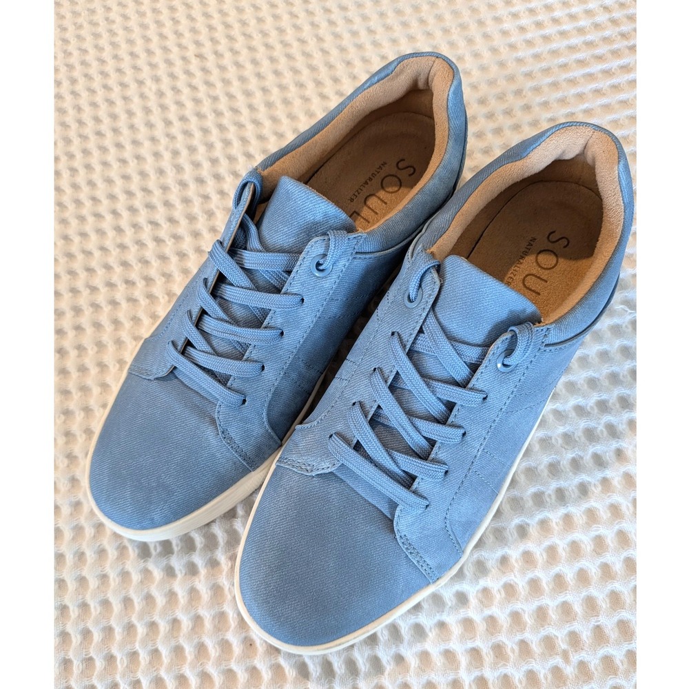 SOUL Naturalizer Neela Lace Up Sneakers Womens 10 Blue Comfort Casual Shoes